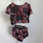 Torrid sz 1 Bikini Flutter Sleeve Top High Waist Ruched Bottom Fairy Cottage Photo 9