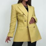 The Limited Vintage 90’s  Linen-Blend Double-Breasted Oversized Blazer | Size M Photo 1