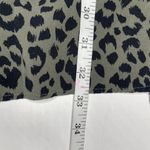 H&M Divided Khaki Green Leopard Print Button Up Tie Waist Mini Dress Sz 12 Photo 8