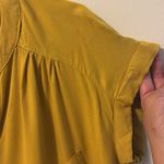 A New Day Rose + Olive Blouse Size M Mustard Yellow Color Short Sleeves Photo 2