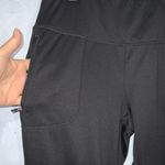 RBX Black Capri Joggers Sweatpants Loungewear Zip Side Pockets Large Photo 3