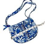 Vera Bradley Blue & White  Crossbody Purse Floral Design Bag Adjustable Strap! Photo 1