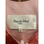 Vintage RUE Du MAIL Pink Satin Printed Drop Waist Dress FEMININE Silk Size 38 S Photo 2