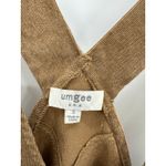 Umgee Dress Women SMALL Brown Double Breasted Deep V-Neck Sleeveless Mini Photo 4