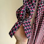 Equipment Magnolia Star Houndstooth Print Dropwaist Dress in Pink & Black size 0 Photo 5