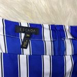 Escada 100%Silk royal blue/white striped blouse sz 36 small Blue Photo 1