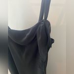 Loft Ann Taylor Black Slip Dress Sheer Layers Sz 6 Chiffon Ruffle Dark Coquette Photo 6