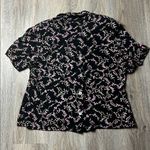 Coldwater Creek Clearwater Creek Floral Black and Pink Top Size XL Photo 1