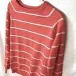 Philosophy : Coral/Cream Stripped Sweater- Cashmere- S Photo 3