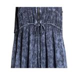 Torrid  Mini Challis Zip-Front Shirt Dress Acid Wash Black Sz L Cinch Waist Goth Photo 2