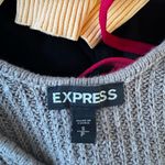 EXPRESS cold shoulder knit sweater with bell sleeves size small Photo 2
