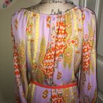 Chelsea and Violet High Low Lavender, Orange & Yellow Aztec Print Dress Size M Photo 5