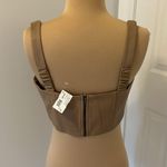 Beige Botany Faux Leather Corset Crop Top Size M Photo 1