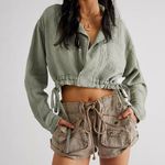 Free People  Top cotton gauze cold springs crop womens White (medium) boho summer Photo 4