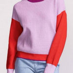 Pink Martini  Red and Purple Colorblock Mia Sweater Photo 0