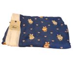NWT Bass Corgi Dog Scarf Wrap Shawl Womens Blue White Hearts Novelty Flaw 68x34 Photo 10