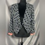 Romeo + Juliet Couture Women’s Navy Cat Print Shoulder Pads Jacket Blazer S NWT Photo 8