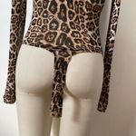 Emma & Sam Leopard Mock Neck Full bottom Bodysuit Photo 2