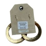 Anthropologie 14k Gold Plated Herringbone Swirl Drop Earrings Photo 4