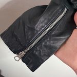 Madewell Washed Leather Motorcycle Jacket in true black size XS Photo 8