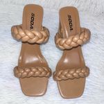 Soda  Found Camel Brown Braided Strap Heel Sandals 8.5 New NIB Photo 2