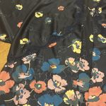 Victoria's Secret XS Navy Blue Multicolor Floral Satin Open Kimono Lace Robe Photo 2