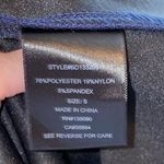 Black Swan 🎓 Navy Plunge V Neck Zippered Front A Line Dress Photo 5