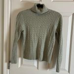 Jeanne pierre Cable Knit Turtleneck Sweater Sage Size small Photo 6