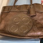 Coach  Metallic Leather Embossed Tote Photo 8