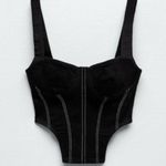 ZARA NWOT  Denim Corset - Black - S Photo 5