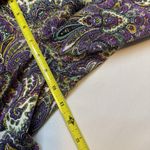 J.Crew  City Fit 12W Purple Paisley Stretch Low Rise Colorful Ankle Trousers Crop Photo 5