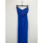 Lulus Parveen Cobalt Blue Strapless Column Maxi Dress Formal Evening Small Photo 7