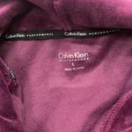 Calvin Klein  purple velour cropped hoodie woman’s size large Photo 6