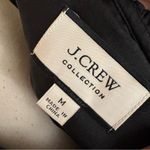 J.Crew  Collection Black Silk Ruffle Neck Button Down Shirt Size Medium Photo 4