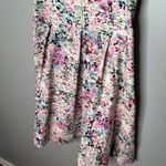 Guess digital floral zip front multicolor fit and flare dress cut out back sz 8 Photo 5