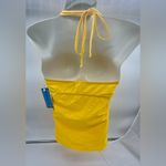 Yonique Halter Tankini Swimsuit Yellow V Photo 4