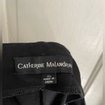 Catherine Malandrino Black Stretch Pants Faux Leather Detail Photo 4