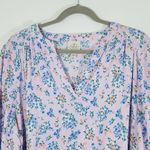 st. john's bay  Light Pink Floral Blouse Size XXL NWOT Plus Size Peasant Top Photo 1