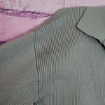 Altar'd State  MOSS GREEN RIBBED KNIT V NECK CROPPED SWEATER TOP SMALL Photo 4