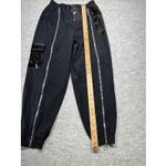 Nike Jogger Womens Small Black Tech Wear Street Wear Glossy Zippers Baggy $110 Photo 4