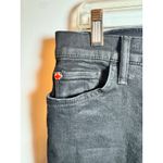 Hudson  Jeans Womens 28 Black Coated Noa Stellar High Rise Straight Crop Denim Photo 4