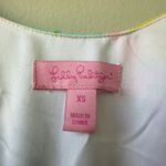 Lilly Pulitzer  XS Dress Floral Ruffle Sleeve Pastel‎ Spring Summer Photo 2