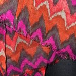 Curations Orange & Violet Zigzag Lightweight Fashion Scarf 28X80 Photo 1