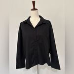 Quince 100% Organic Cotton Poplin Long Sleeve Boyfriend Button Down Shirt Sz L Black Size L Photo 2