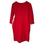 Universal Standard  Misa Tie Front Dress Long Sleeve with Pockets Red 2XS 6-8 Photo 6