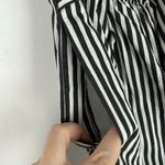ZARA  Collection Striped Pull On Cropped Tie Waist Poplin Pants Size XS EUC Photo 4