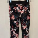 Athleta  X Derek Lam 10 C Women’s XS Lily Chelsea Capri Floral Black Red Pants Photo 2