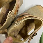 Blowfish Malibu Balla wedge sandals open toe tan canvas leather women’s size‎ 9 Photo 6
