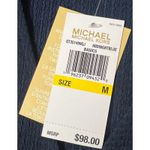 Michael Kors‎ Women's Midnight Blue Wrap Flutter Sleeve Top Photo 6