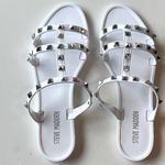 Steve Madden Steer Studded Jelly Sandals White Size 8 Vacation Pool Beach Cruise Photo 4